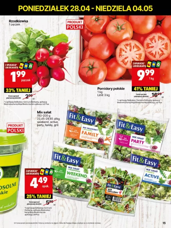 Delikatesy Centrum - gazetka promocyjna Gazetka  do niedzieli 04.05 - strona 15