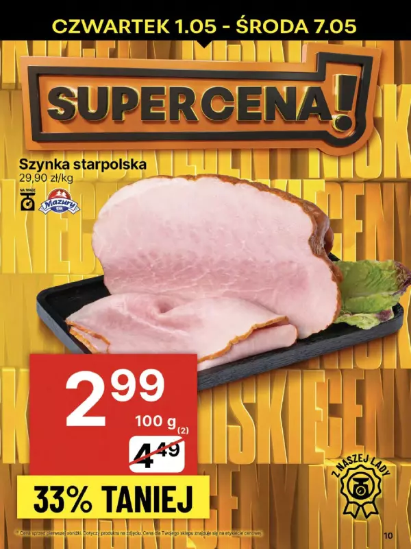 Delikatesy Centrum - gazetka promocyjna Gazetka  do środy 07.05 - strona 10