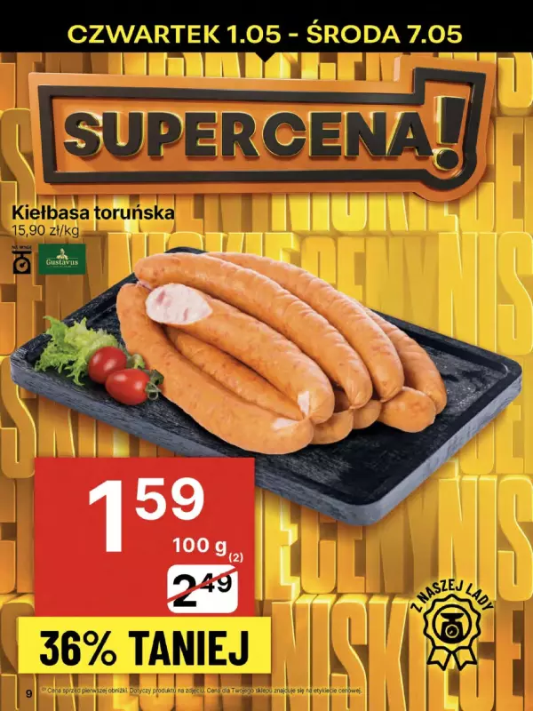 Delikatesy Centrum - gazetka promocyjna Gazetka  do środy 07.05 - strona 9