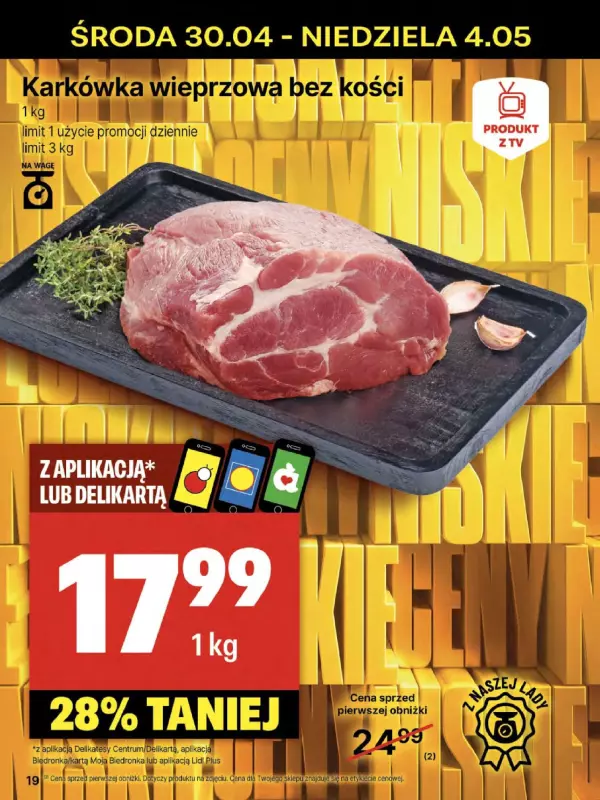 Delikatesy Centrum - gazetka promocyjna Gazetka  do środy 07.05 - strona 19