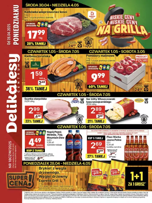 Delikatesy Centrum - gazetka promocyjna Gazetka  do środy 07.05
