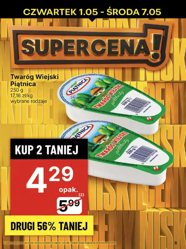 Delikatesy Centrum - gazetka promocyjna Gazetka  do środy 07.05 - strona 6