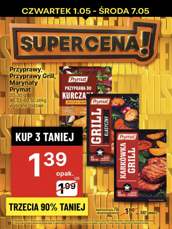 Delikatesy Centrum - gazetka promocyjna Gazetka  do środy 07.05 - strona 11