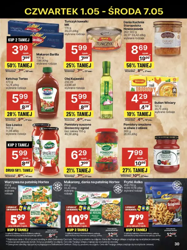 Delikatesy Centrum - gazetka promocyjna Gazetka  do środy 07.05 - strona 30