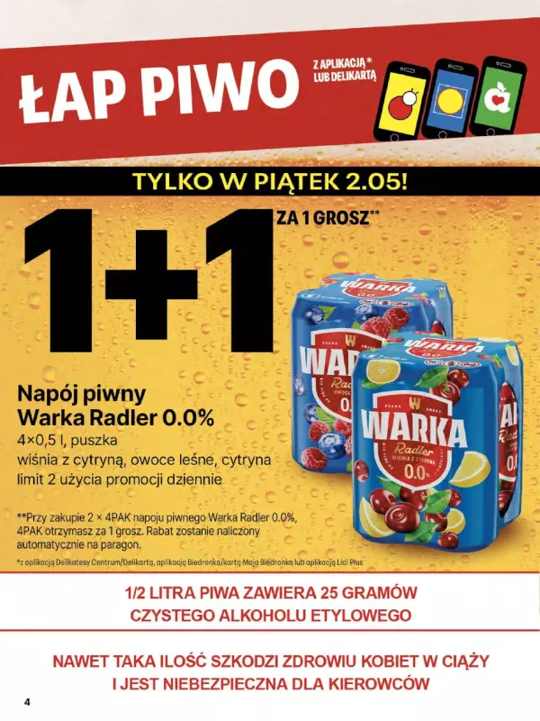 Delikatesy Centrum - gazetka promocyjna Gazetka  do środy 07.05 - strona 4