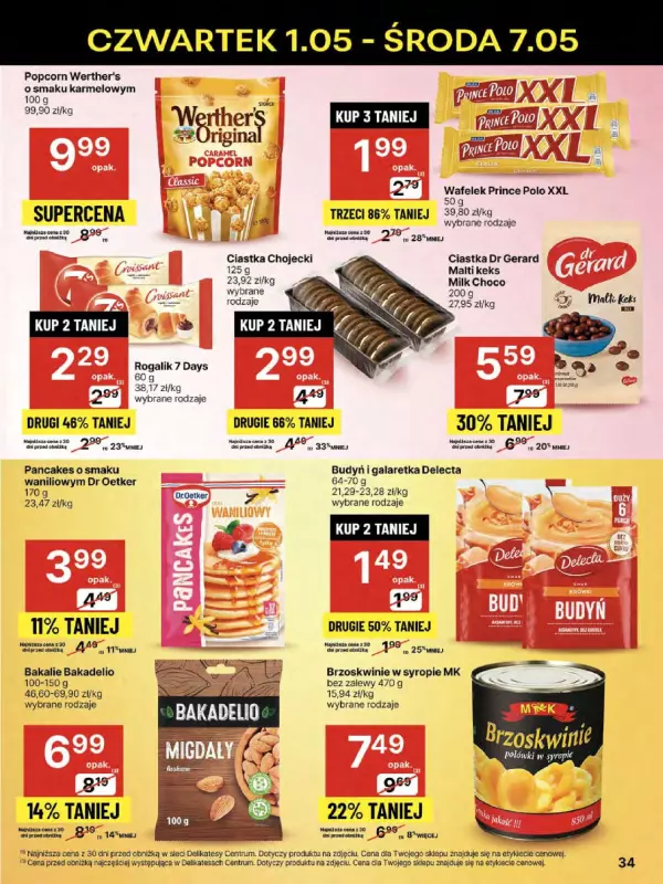 Delikatesy Centrum - gazetka promocyjna Gazetka  do środy 07.05 - strona 34