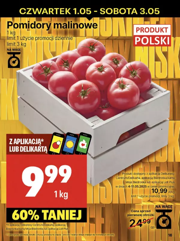 Delikatesy Centrum - gazetka promocyjna Gazetka  do środy 07.05 - strona 16