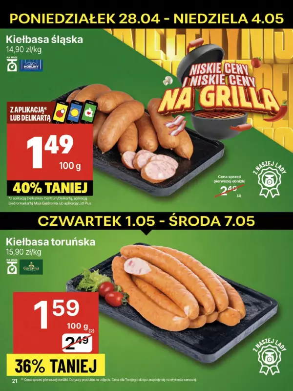 Delikatesy Centrum - gazetka promocyjna Gazetka  do środy 07.05 - strona 21