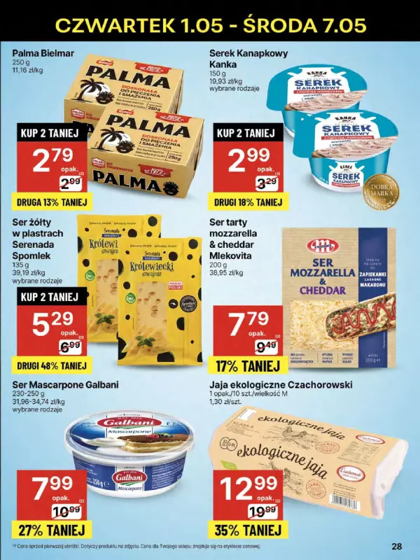Delikatesy Centrum - gazetka promocyjna Gazetka  do środy 07.05 - strona 28