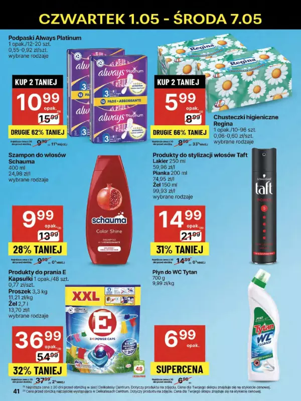Delikatesy Centrum - gazetka promocyjna Gazetka  do środy 07.05 - strona 41