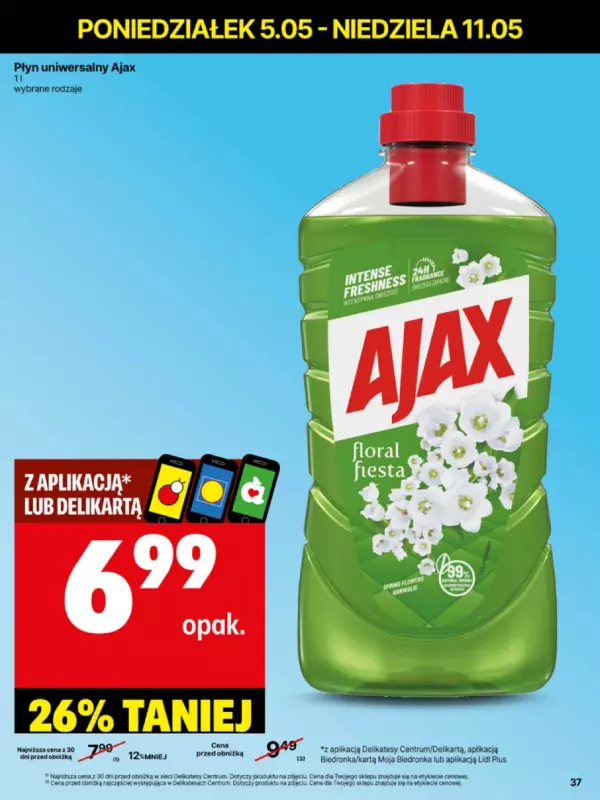 Delikatesy Centrum - gazetka promocyjna Gazetka  do niedzieli 11.05 - strona 37
