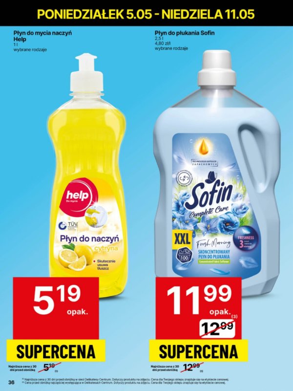 Delikatesy Centrum - gazetka promocyjna Gazetka  do niedzieli 11.05 - strona 36