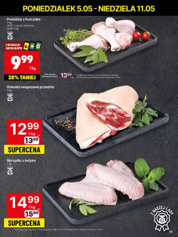 Delikatesy Centrum - gazetka promocyjna Gazetka  do niedzieli 11.05 - strona 15