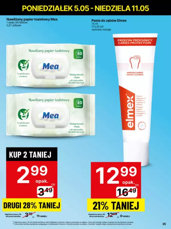 Delikatesy Centrum - gazetka promocyjna Gazetka  do niedzieli 11.05 - strona 35