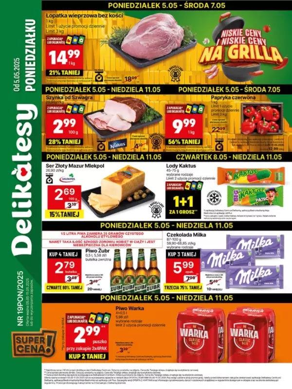 Delikatesy Centrum - gazetka promocyjna Gazetka  do niedzieli 11.05