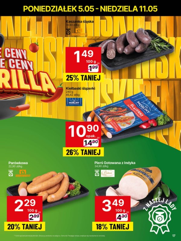 Delikatesy Centrum - gazetka promocyjna Gazetka  do niedzieli 11.05 - strona 17