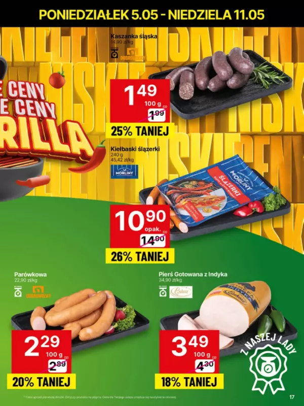 Delikatesy Centrum - gazetka promocyjna Gazetka  do niedzieli 11.05 - strona 17