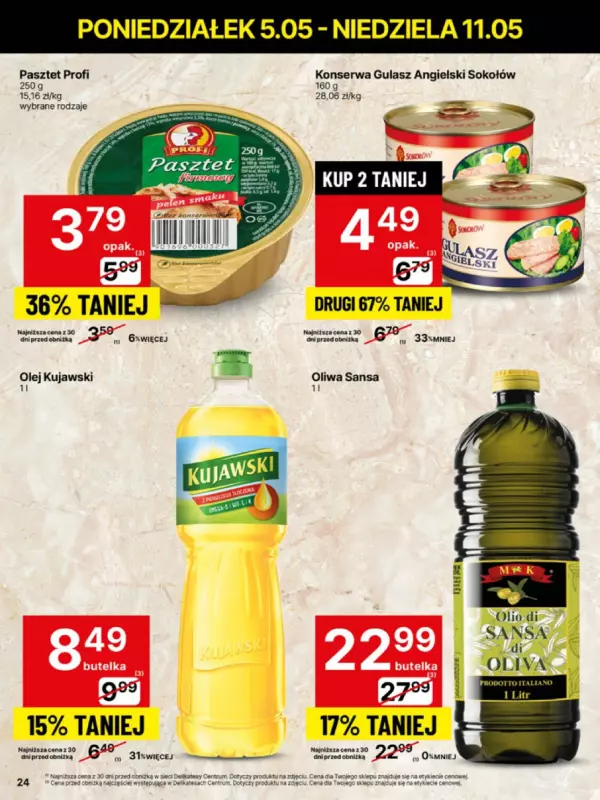 Delikatesy Centrum - gazetka promocyjna Gazetka  do niedzieli 11.05 - strona 24