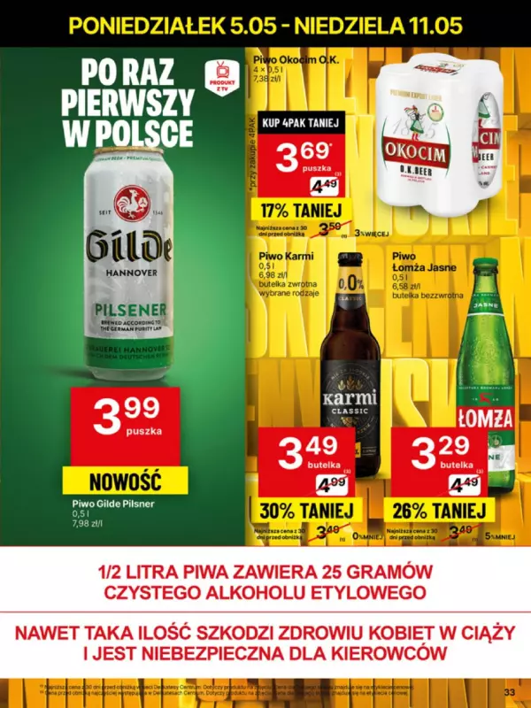Delikatesy Centrum - gazetka promocyjna Gazetka  do niedzieli 11.05 - strona 33
