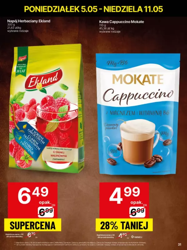 Delikatesy Centrum - gazetka promocyjna Gazetka  do niedzieli 11.05 - strona 31