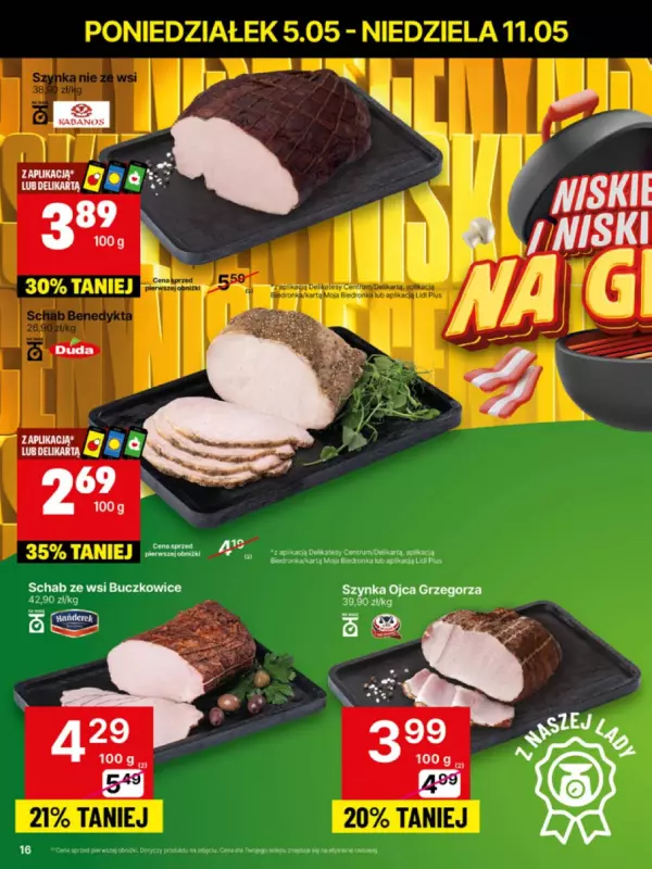 Delikatesy Centrum - gazetka promocyjna Gazetka  do niedzieli 11.05 - strona 16