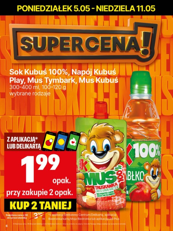 Delikatesy Centrum - gazetka promocyjna Gazetka  do niedzieli 11.05 - strona 6