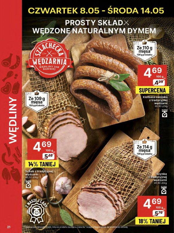Delikatesy Centrum - gazetka promocyjna Gazetka  do środy 14.05 - strona 21