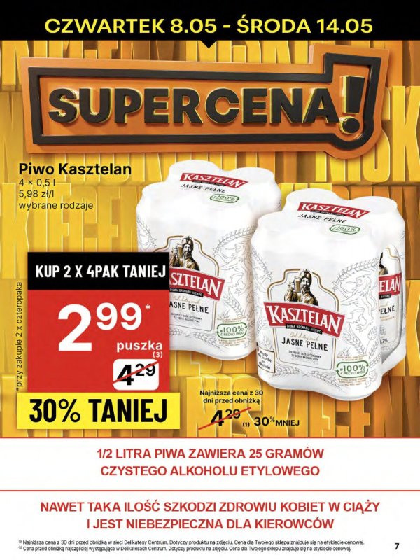 Delikatesy Centrum - gazetka promocyjna Gazetka  do środy 14.05 - strona 7