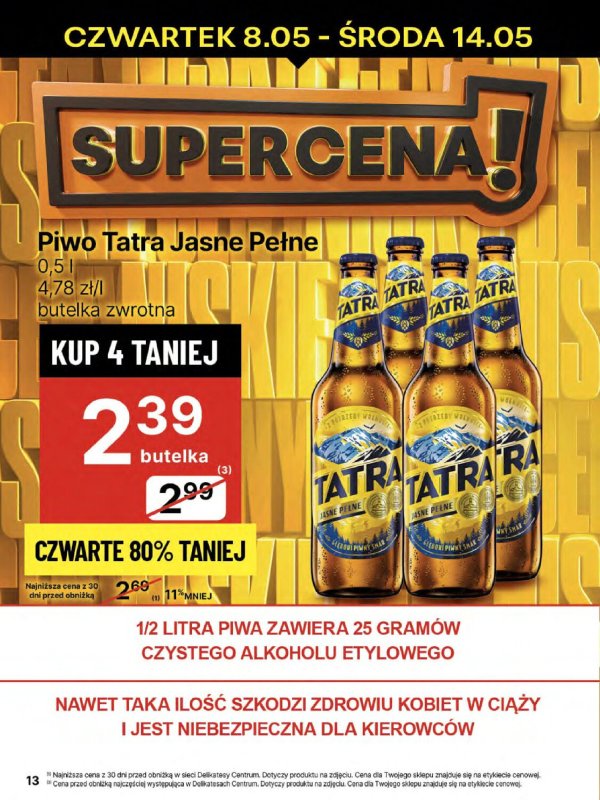 Delikatesy Centrum - gazetka promocyjna Gazetka  do środy 14.05 - strona 13
