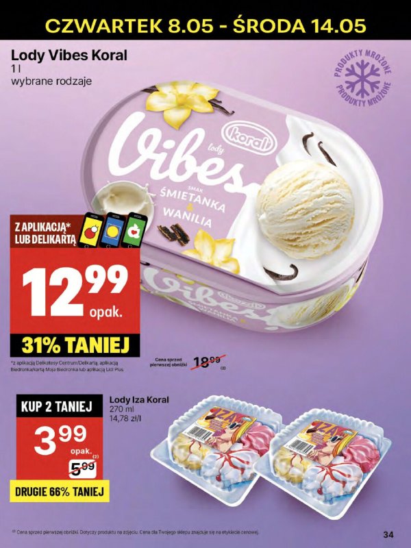 Delikatesy Centrum - gazetka promocyjna Gazetka  do środy 14.05 - strona 34