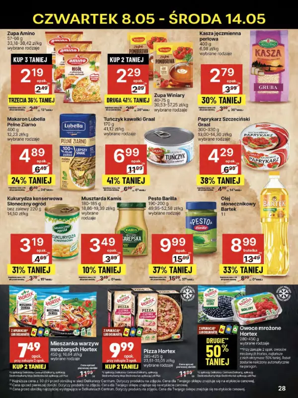 Delikatesy Centrum - gazetka promocyjna Gazetka  do środy 14.05 - strona 28