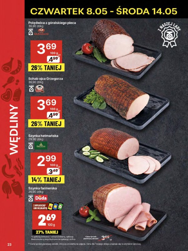 Delikatesy Centrum - gazetka promocyjna Gazetka  do środy 14.05 - strona 23