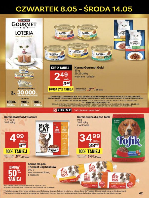 Delikatesy Centrum - gazetka promocyjna Gazetka  do środy 14.05 - strona 42