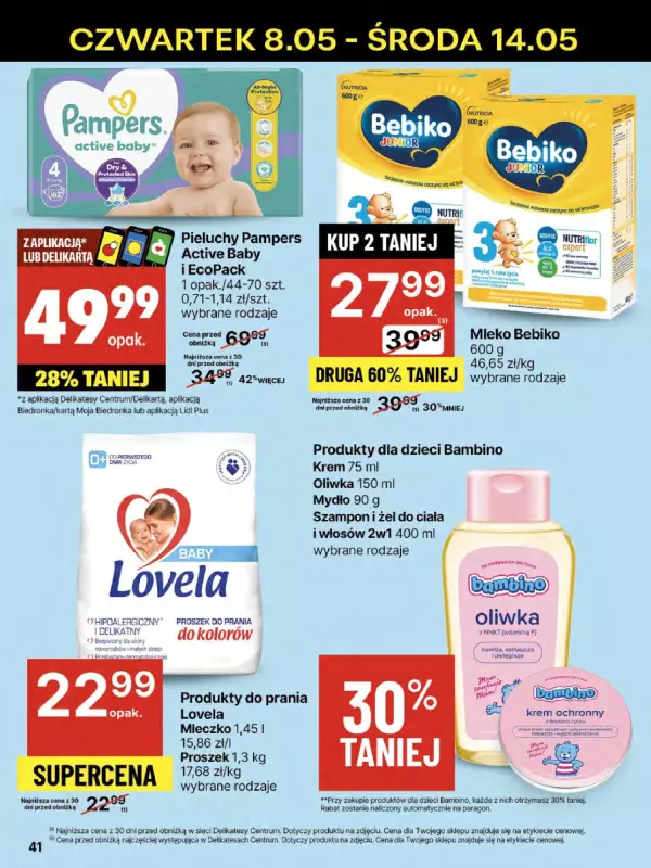 Delikatesy Centrum - gazetka promocyjna Gazetka  do środy 14.05 - strona 41