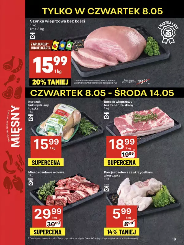 Delikatesy Centrum - gazetka promocyjna Gazetka  do środy 14.05 - strona 18