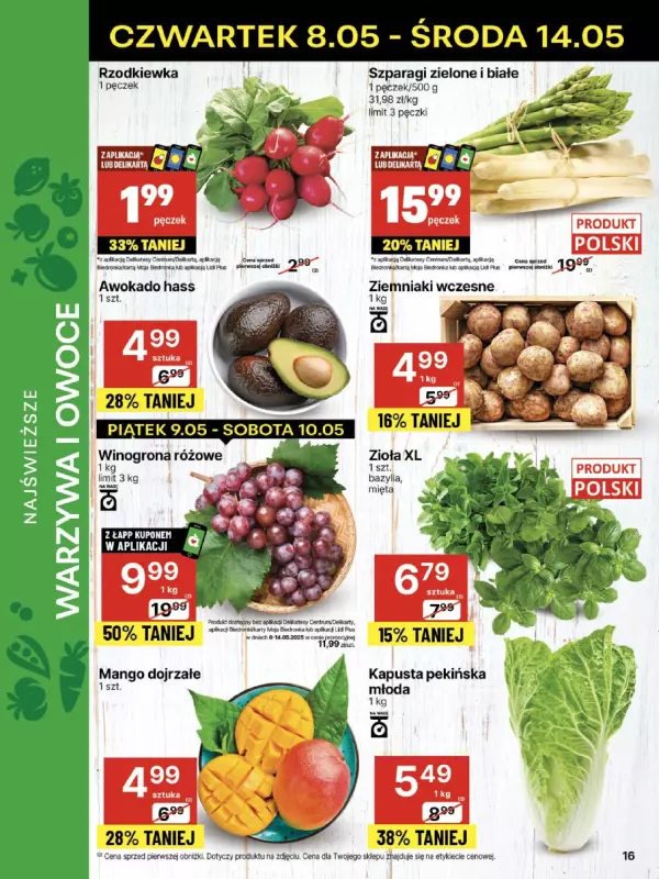 Delikatesy Centrum - gazetka promocyjna Gazetka  do środy 14.05 - strona 16