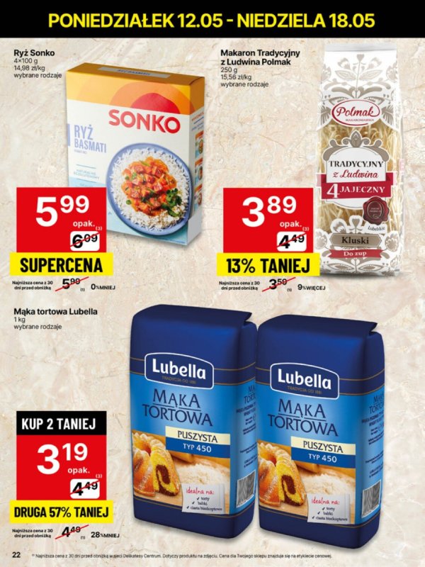 Delikatesy Centrum - gazetka promocyjna Gazetka  do niedzieli 18.05 - strona 22