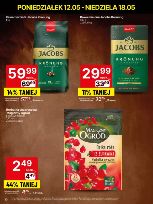Delikatesy Centrum - gazetka promocyjna Gazetka  do niedzieli 18.05 - strona 30