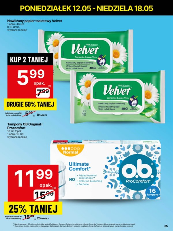 Delikatesy Centrum - gazetka promocyjna Gazetka  do niedzieli 18.05 - strona 35