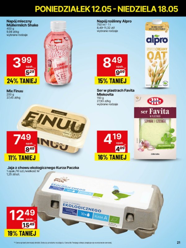 Delikatesy Centrum - gazetka promocyjna Gazetka  do niedzieli 18.05 - strona 21