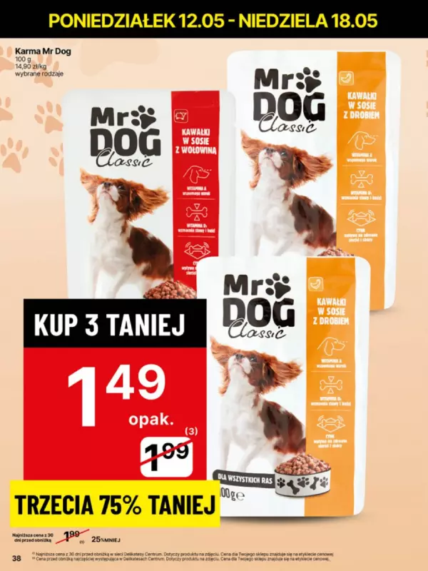 Delikatesy Centrum - gazetka promocyjna Gazetka  do niedzieli 18.05 - strona 38
