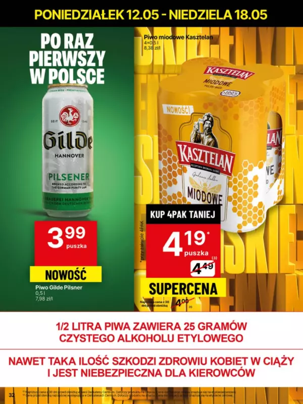 Delikatesy Centrum - gazetka promocyjna Gazetka  do niedzieli 18.05 - strona 32