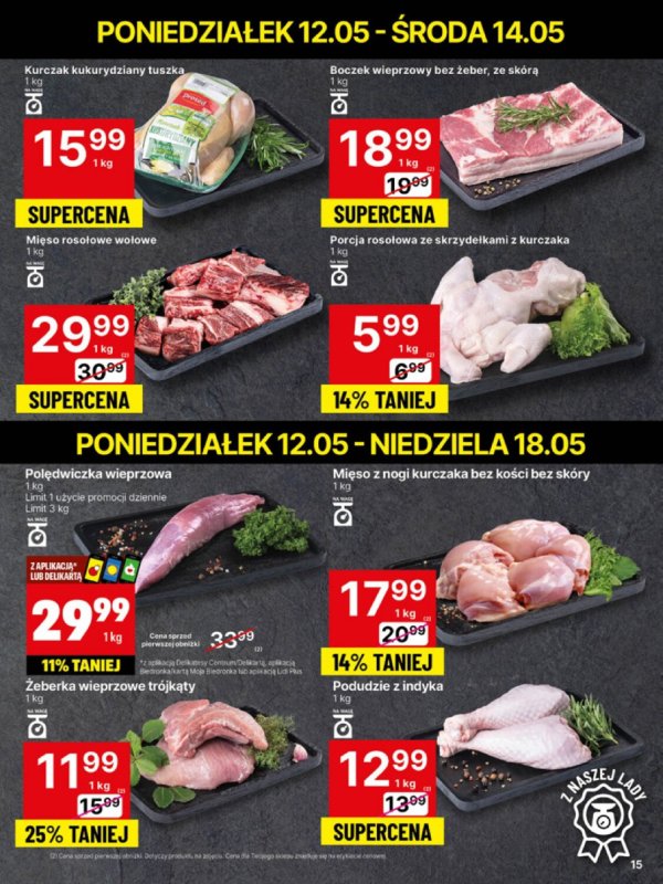 Delikatesy Centrum - gazetka promocyjna Gazetka  do niedzieli 18.05 - strona 15