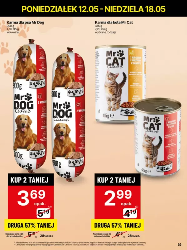 Delikatesy Centrum - gazetka promocyjna Gazetka  do niedzieli 18.05 - strona 39