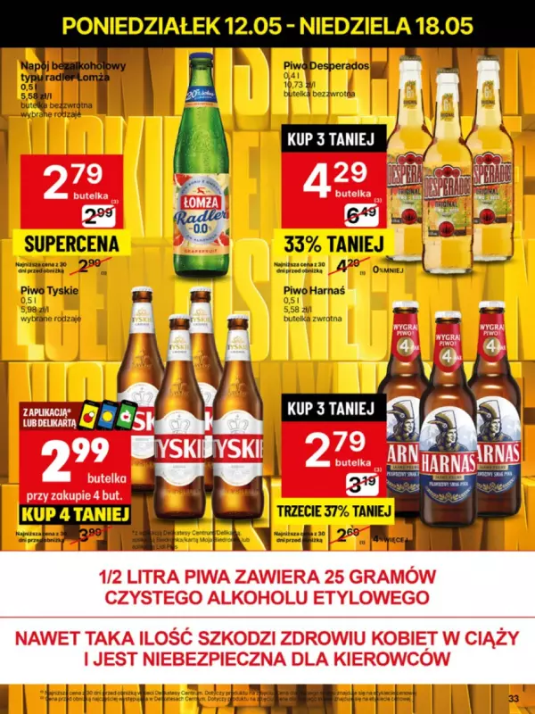 Delikatesy Centrum - gazetka promocyjna Gazetka  do niedzieli 18.05 - strona 33