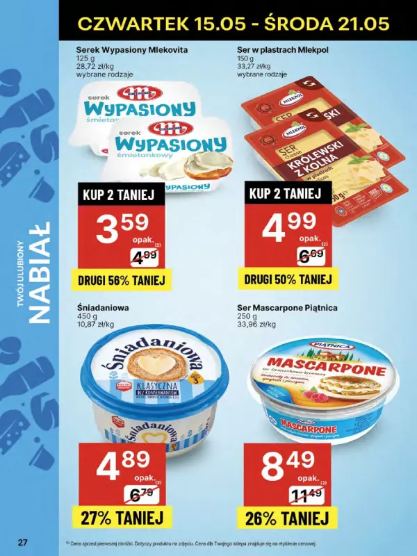 Delikatesy Centrum - gazetka promocyjna Gazetka  do środy 21.05 - strona 27