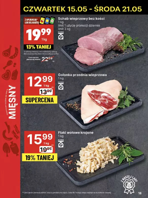 Delikatesy Centrum - gazetka promocyjna Gazetka  do środy 21.05 - strona 18