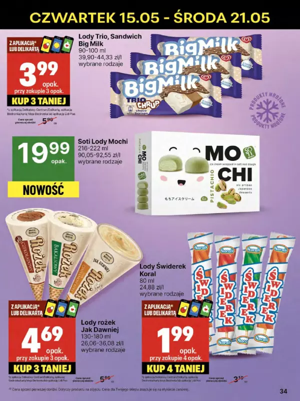 Delikatesy Centrum - gazetka promocyjna Gazetka  do środy 21.05 - strona 34