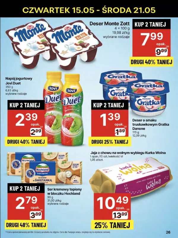 Delikatesy Centrum - gazetka promocyjna Gazetka  do środy 21.05 - strona 26