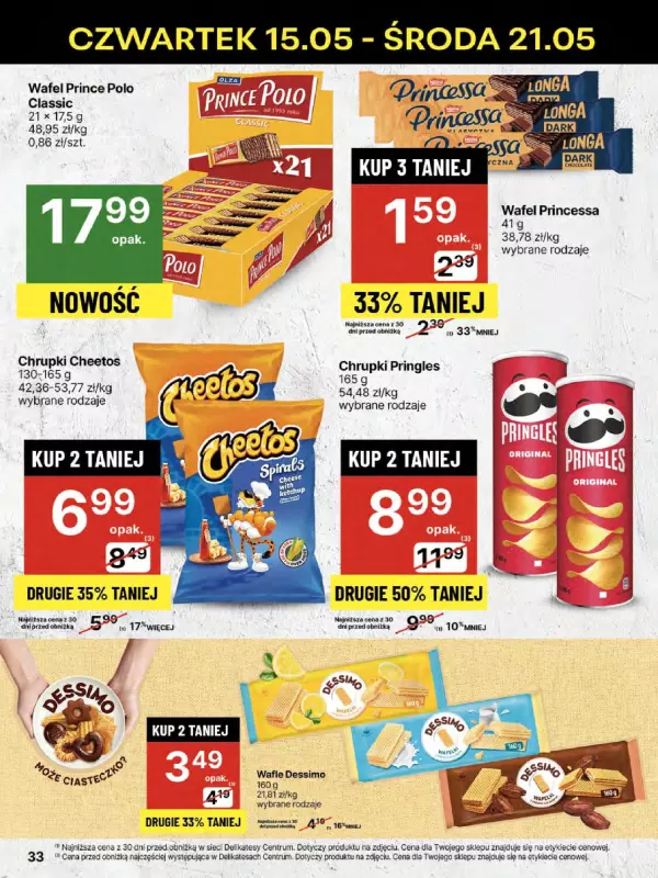 Delikatesy Centrum - gazetka promocyjna Gazetka  do środy 21.05 - strona 33